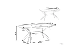 Abenson Matbord 180 cm Förlängningsbart
