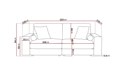 Adelsö by Gynning 3-sits Djup Soffa i bred Manchester