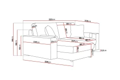 Adelsö by Gynning 3-sits Vändbar L-formad Djup Divansoffa i Sammet