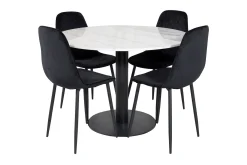 Admira Matgrupp 106 cm Rund inkl 4 Ypas Stolar