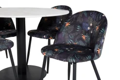 Admira Matgrupp 106 cm Runt Marmor inkl 4 Sedavi Stolar