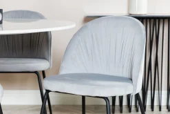 Admira Matgrupp 106 cm Runt Marmor inkl 4 Foyos Stolar