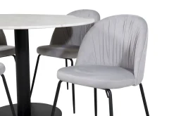 Admira Matgrupp 106 cm Runt Marmor inkl 4 Foyos Stolar