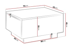 Adrianah Soffbord 90 cm