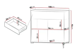Agawal Byrå 100 cm