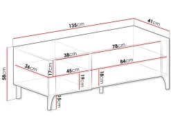 Aggarwal Tv-Bänk 135 cm