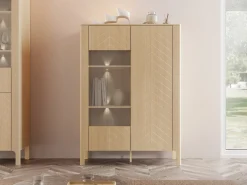 Aggarwal Vitrinskåp 103 cm med Belysning