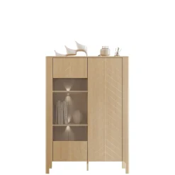 Aggarwal Vitrinskåp 103 cm med Belysning