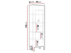 Aggarwal Vitrinskåp 60 cm med Belysning