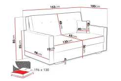 Ajiz Bäddsoffa 3-sits i Bouclé