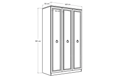 Ajra Garderob 103x185 cm Vit