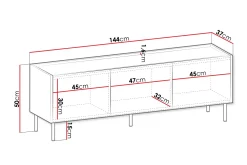 Akihito Tv-bänk 144 cm