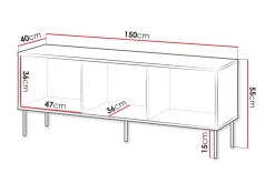 Akiko Tv-bänk 150 cm