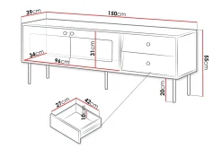 Akilesh Tv-bänk 150 cm