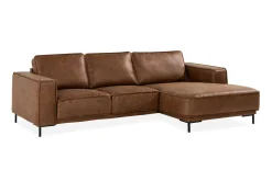 Akron 2-sits Soffa med Divan Höger Bondedläder