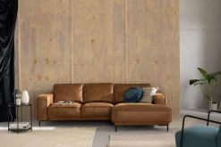 Akron 2-sits Soffa med Divan Höger Bondedläder