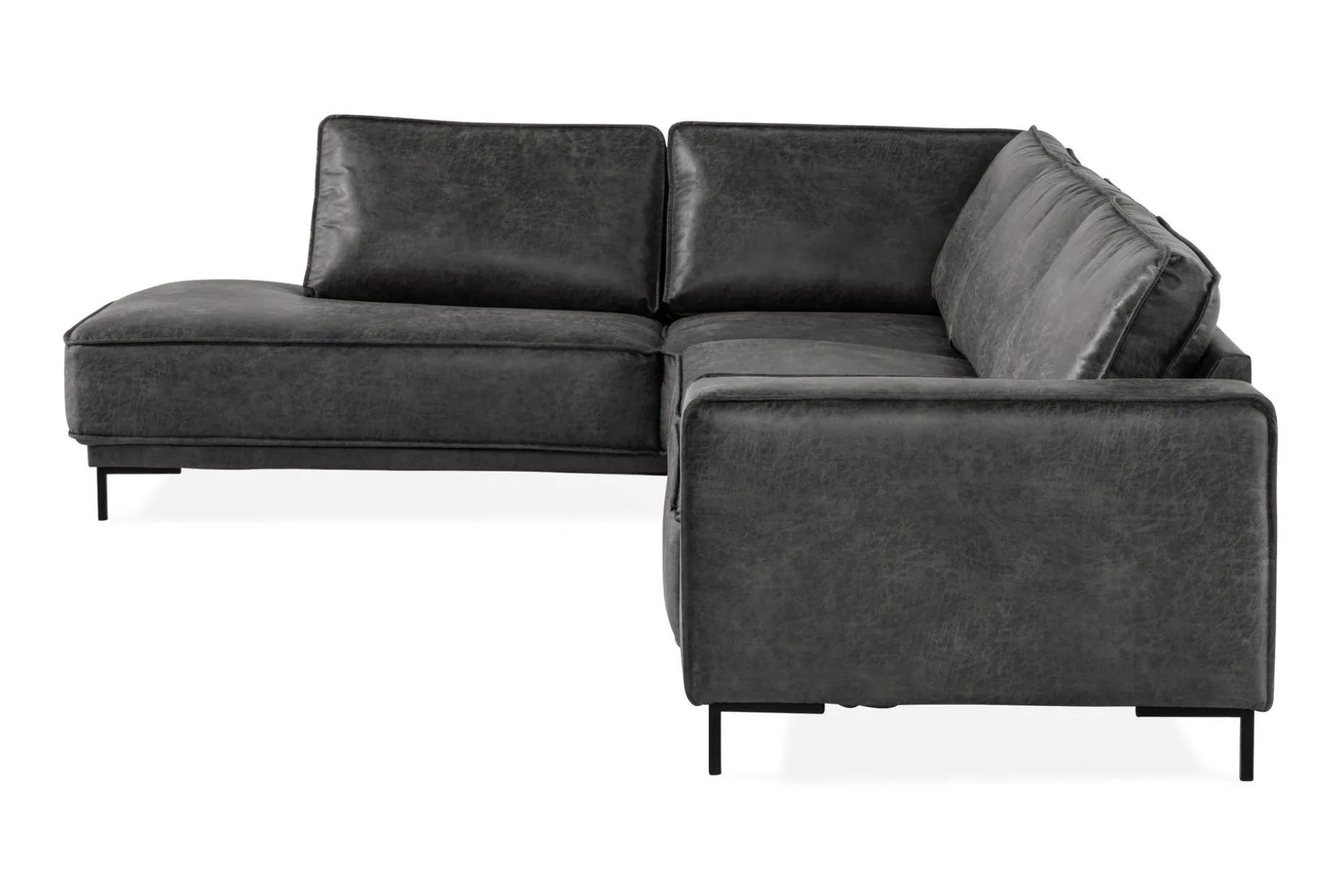 Akron 2,5-sits Soffa med Schäslong Vänster Bondedläder