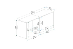 Akser Skrivbord 47x180 cm