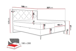 Alasia Sängpaket Kontinentalsäng 180x200 cm
