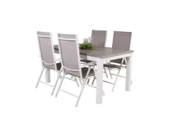 Albany Förlängningsbar Matgrupp Utomhus 152cm + 4 Break Matstolar