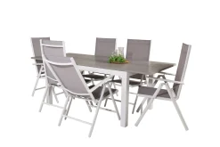 Albany Förlängningsbar Matgrupp Utomhus 152cm + 6 Break Matstolar