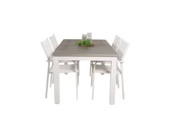 Albany Matgrupp Utomhus 150-210 cm Rektangulär med 4 Santorini Utestolar