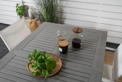 Albany Matgrupp Utomhus 150-210 cm Rektangulär med 4 Santorini Utestolar