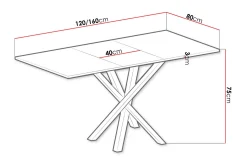 Aldbrough Förlängningsbart Matbord 160 cm