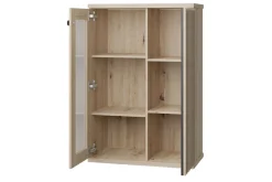 Aldbrough Lågt Vitrinskåp 40,6 djup 86,4 cm bred 131,9 cm hög Trä Glas