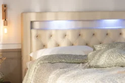 Alessia Komplett Sängpaket med Förvaring LED-belysning 160x200 cm