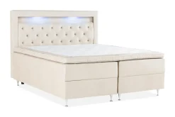 Alessia Komplett Sängpaket med Förvaring LED-belysning 160x200 cm