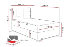 Alghero Sängpaket Förvaringssäng 120x200 cm