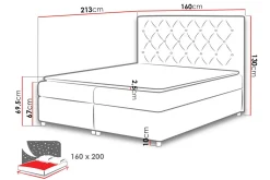 Alida Kontinentalsäng 160x200med Förvaring