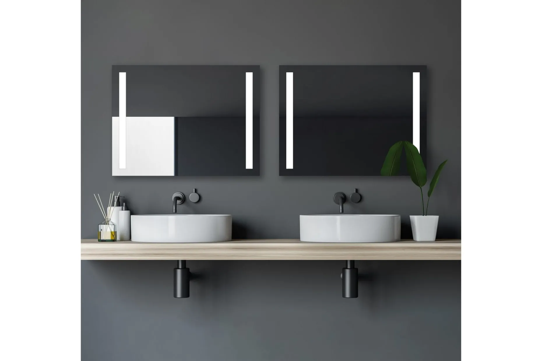 Allejaure Badrumsspegel 80x60 cm LED-belysning
