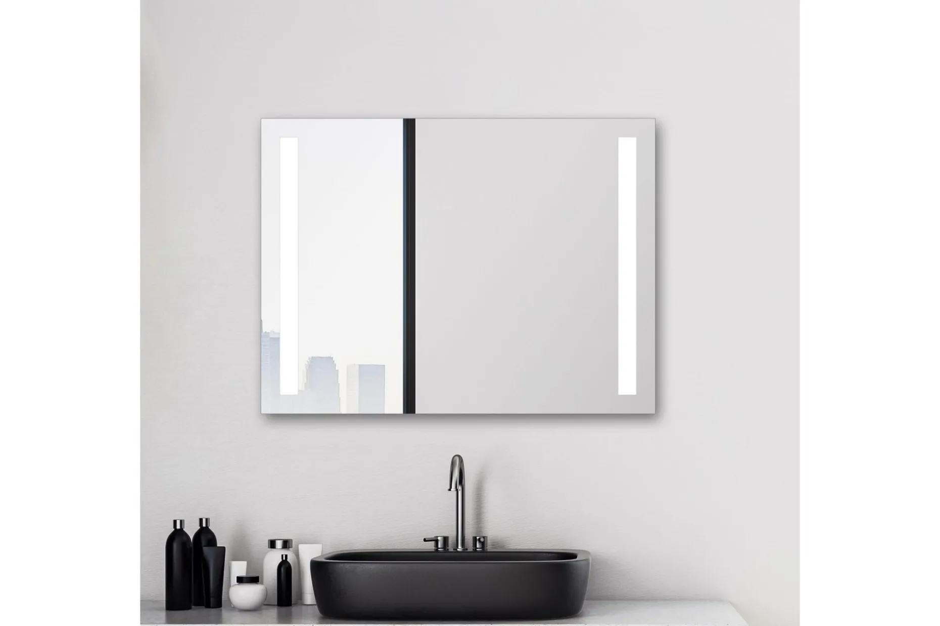Allejaure Badrumsspegel 80x60 cm LED-belysning