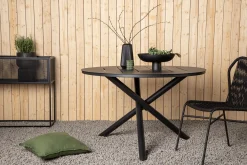 Alma Matbord Utomhus Rund 120 cm Svart