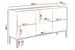 Amelus Byrå 150 cm