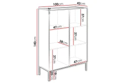 Amelus Byrå 100 cm