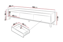 Amshyttan Tv-bänk 185 cm