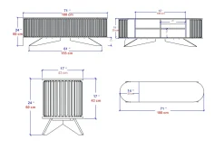 Andifli Tv-bänk 180x60 cm