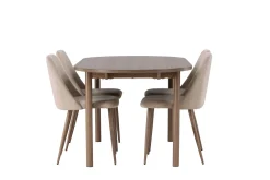 Andy Matgrupp 180 cm Oval med 4 Night Stolar