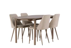 Andy Matgrupp 180 cm Oval med 4 Night Stolar