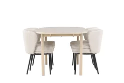Andy Matgrupp 180 cm Oval med 4 Agnes stolar
