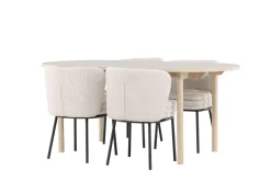 Andy Matgrupp 180 cm Oval med 4 Agnes stolar