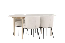 Andy Matgrupp 180 cm Oval med 4 Agnes stolar