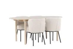 Andy Matgrupp 180 cm Oval med 4 Agnes stolar