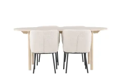 Andy Matgrupp 180 cm Oval med 4 Agnes stolar