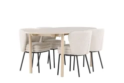 Andy Matgrupp 180 cm Oval med 4 Agnes stolar