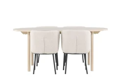 Andy Matgrupp 180 cm Oval med 4 Agnes stolar