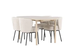 Andy Matgrupp 180 cm Oval med 4 Agnes stolar